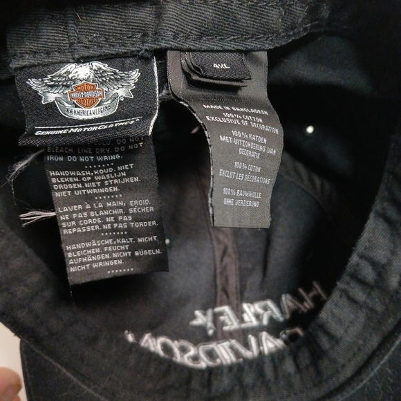 Harley Davidson All Black Cap 4xl Genuine Motorclothes 100% Cotton - Picture 5 of 6